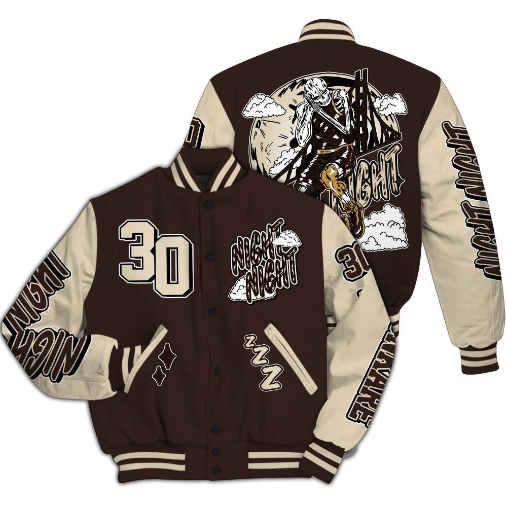 Varsity Jacket To Match 2025 Retro Earth 5s - Seeya Skeleton All Over Print