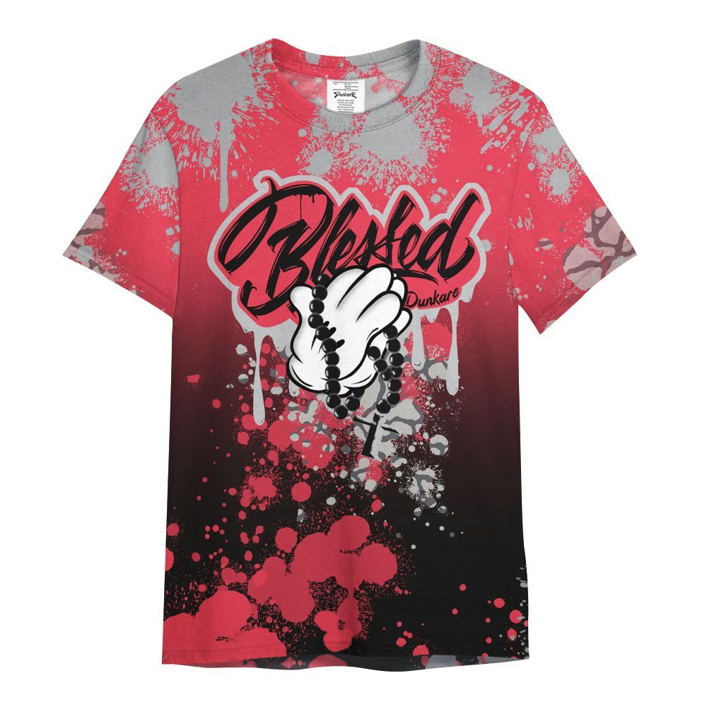 Shirt To Match Black Cement 3s - God Blessed Ink Drip All Over Print