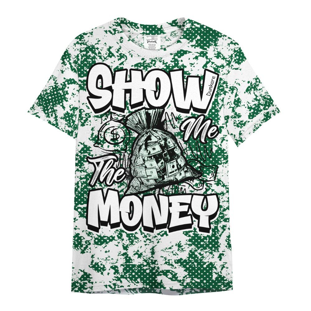 Shirt To Match High Gorge Green 1s - Show Me The Money Retro All Over Print