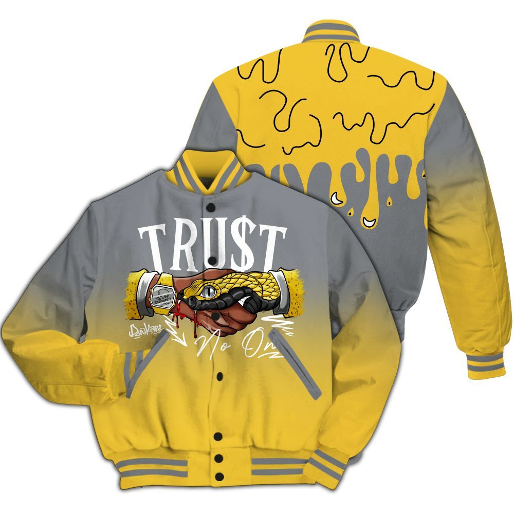 Varsity Jacket To Match Retro Tokyo 5s, Trust No One Drip All Over Print