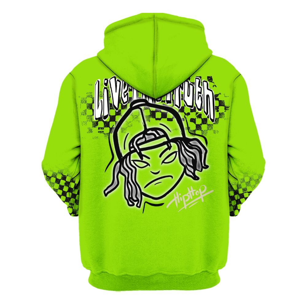 Hoodie To Match Electric Green 6s - Feel Life Street Style All Over Print