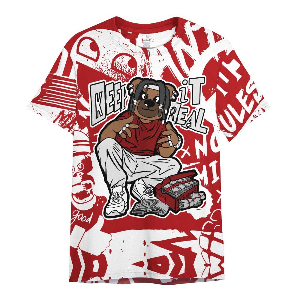 Shirt To Match Red Taxi 12s - Keep_in Auth Bear Monogram Graffiti Shirt Unisex