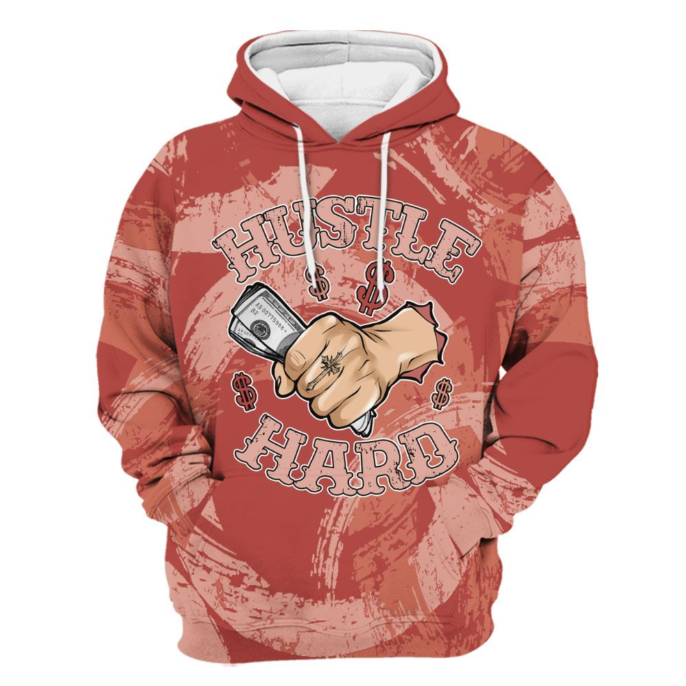 Hoodie To Match Dune Red 13s - Hustles Hard! Splash All Over Print