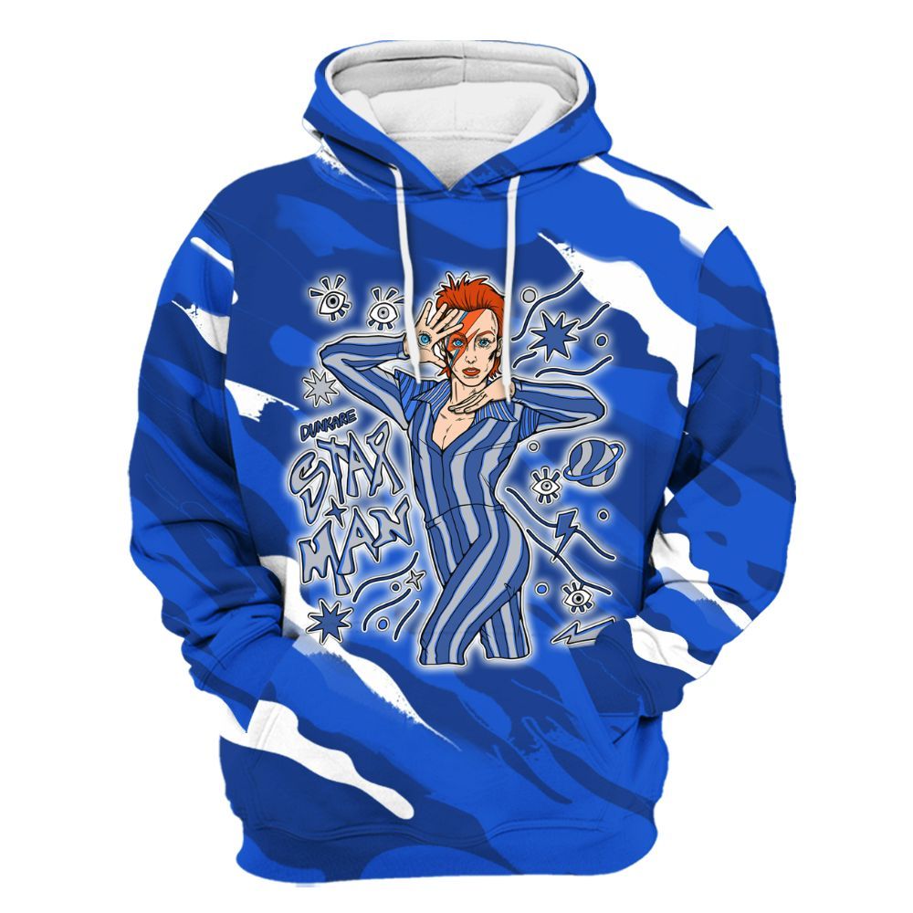 Hoodie To Match Air Foamposite One Royal - Starmans Graphics Colored All Over Print
