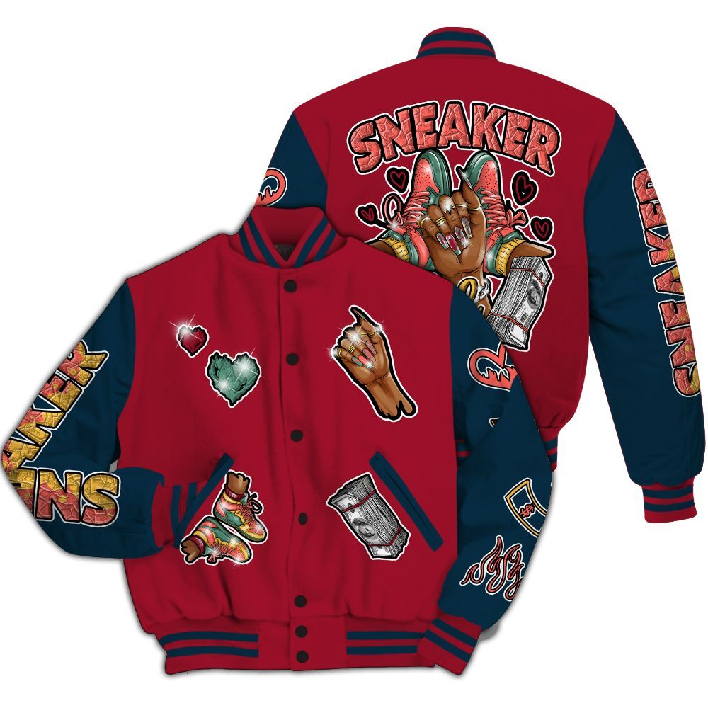 Varsity Jacket To Match Mid Multi Color 2022 1s - Sneakerz Girlz All Over Print