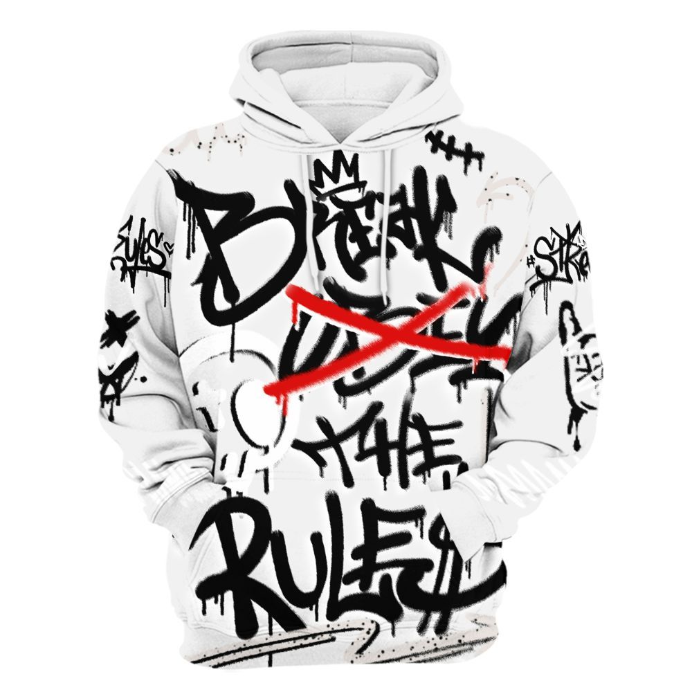 Hoodie To Match Retro Reverse Metallic 5s - Break Rules Streetwear All Over Print