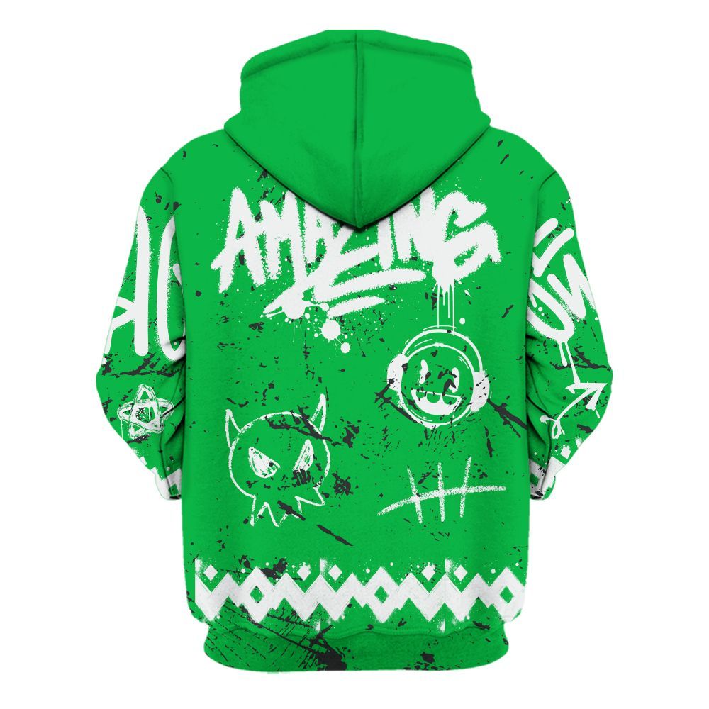 Hoodie To Match Lucky Green 5s - Friday Sneaker Crayon All Over Print