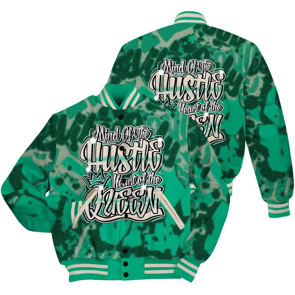 Varsity Jacket To Match Oxidized Green 4s Shirt - Hustles Heart Queens Street All Over Print