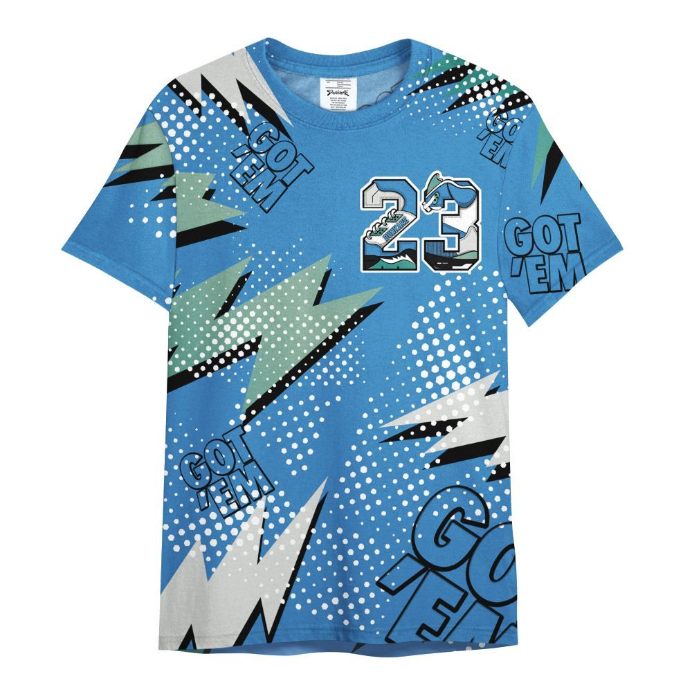 Shirt To Match Low Carolina 17s - Custom Name Number 23 5s All Over Print