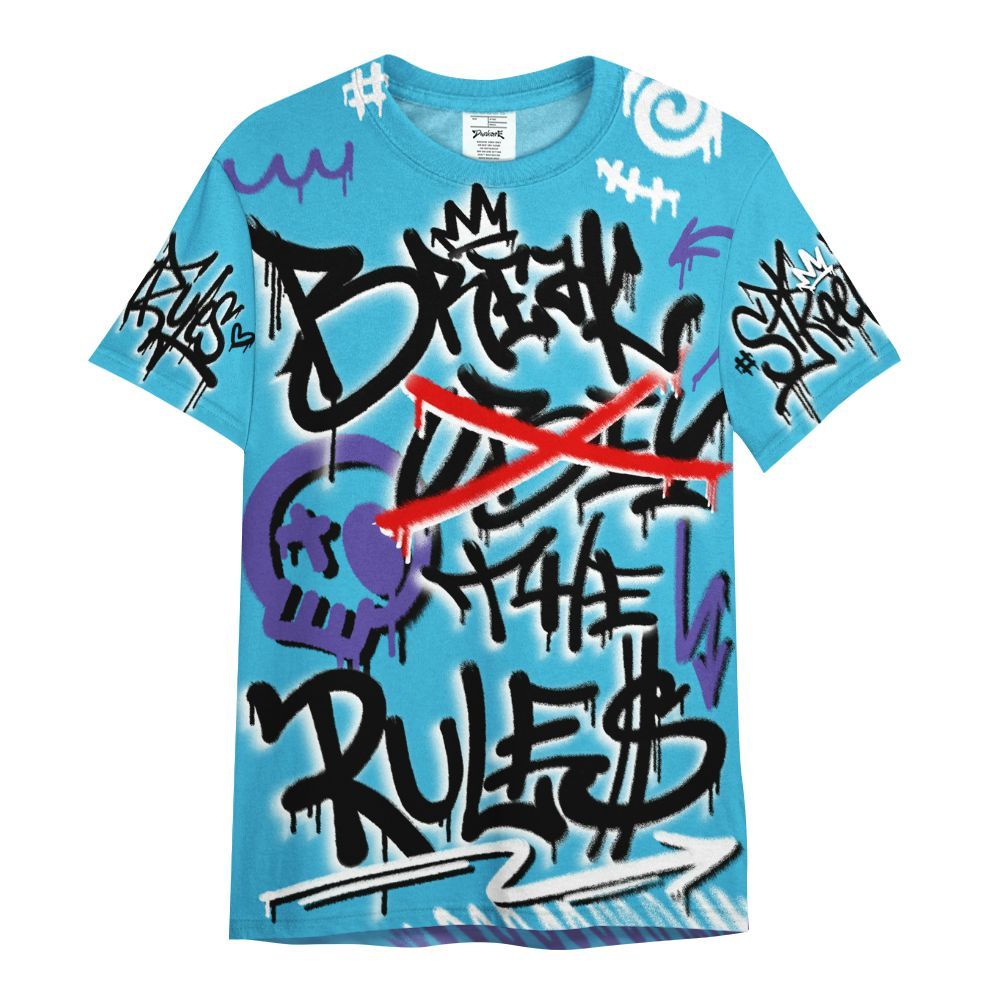 Shirt To Match Retro Aqua 6s - Break Rules Streetwear All Over Print