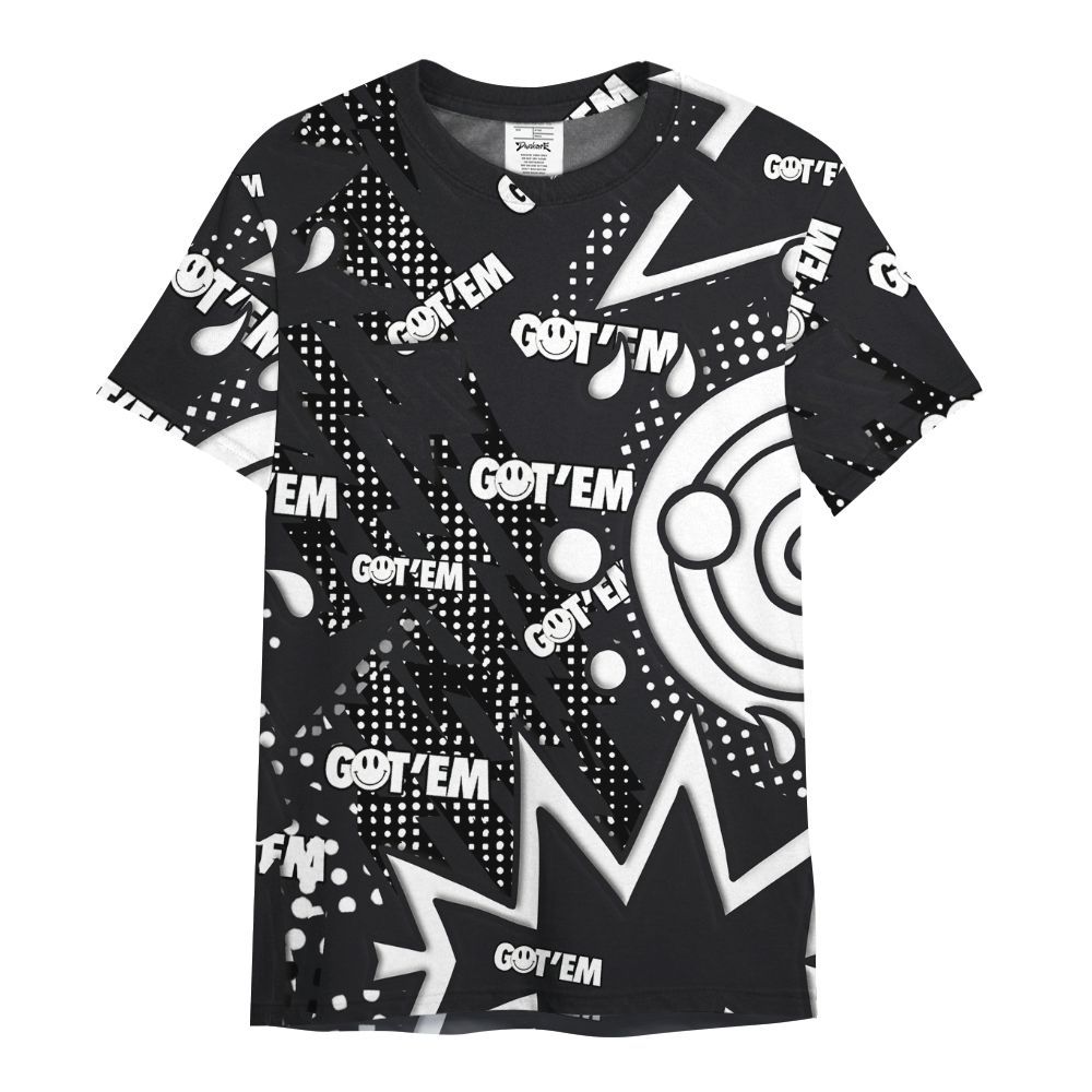 Shirt To Match White Thunder 4s Varsity Jacket, Retro Vintage 90s All Over Print