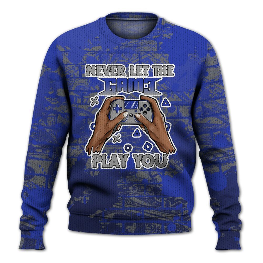 Knitted Sweater To Match Air Max Plus Black Racer Blue - PlayGame Human Brick