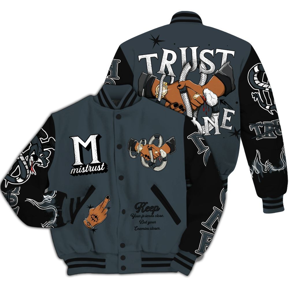Varsity Jacket To Match Air Max Sunder Gore Tex Black - Trust No One Snake-Bite Street Style All Over Print