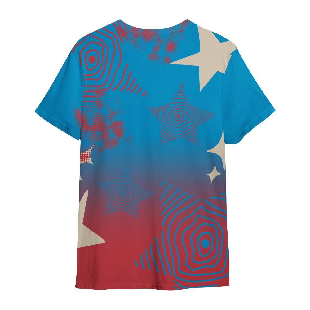 Shirt To Match High OG University Red Dark Powder Blue 1s - Sneakerz Girlz Unique Starz All Over Print