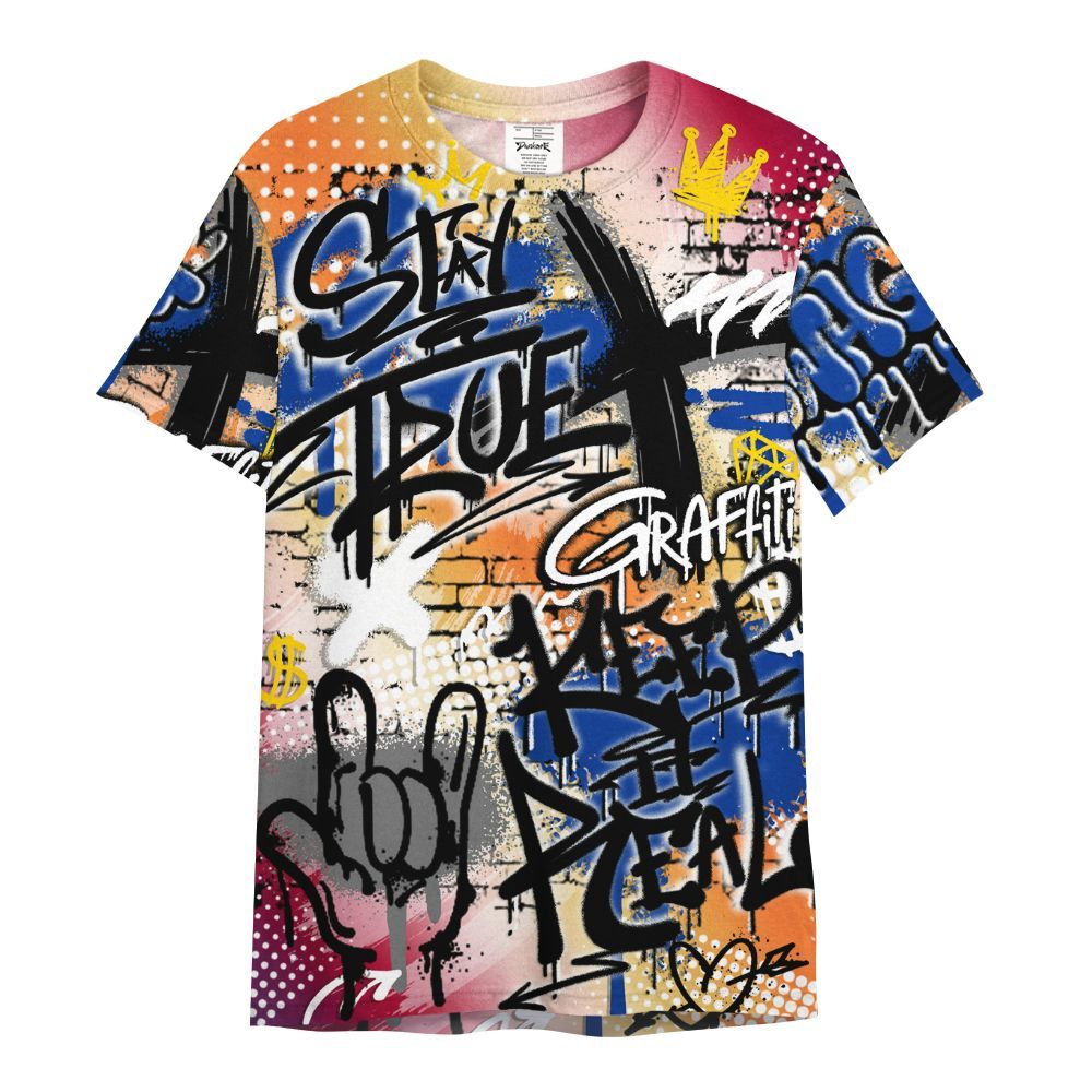 Shirt To Match Air Griffey Max Los Angeles 1s - True It Real Graffiti Streetwear All Over Print