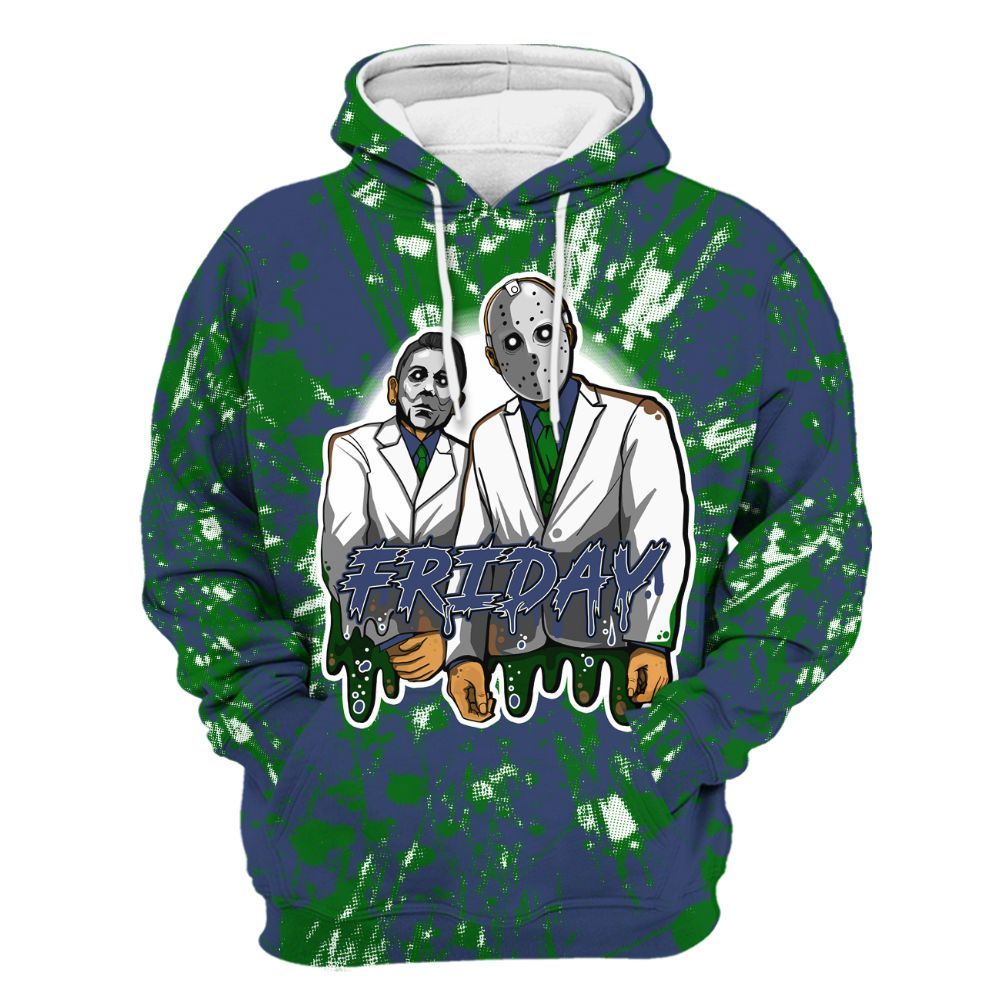 Hoodie To Match Midnight Navy 13s - Friday Halloween Graphic Luxury All Over Print