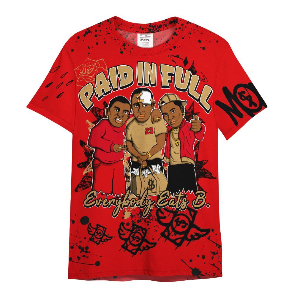Shirt To Match Kobe 5 Red Year Of The Mamba - Everybody Paid In Full Crayon All Over Print