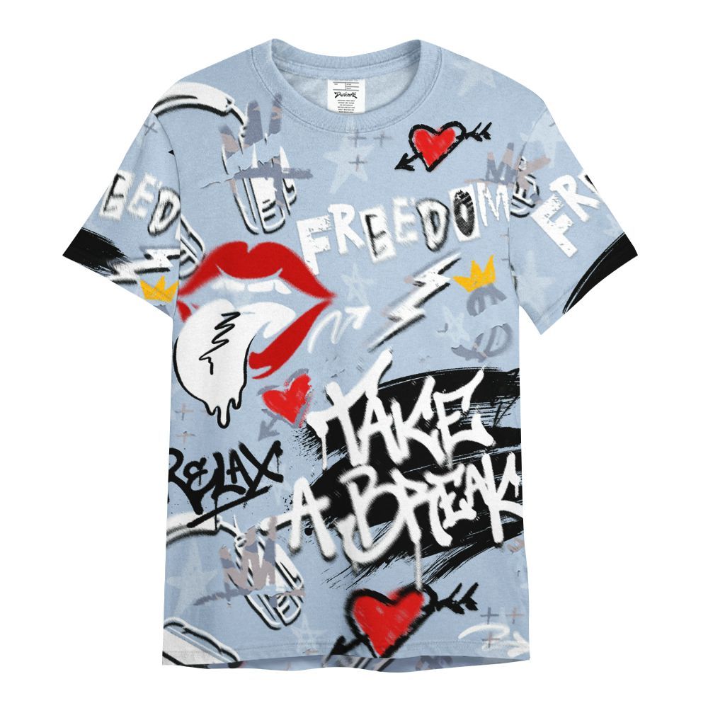 Shirt To Match Ja 2 Induction - Take Break Freedom Graffiti Streetwear All Over Print
