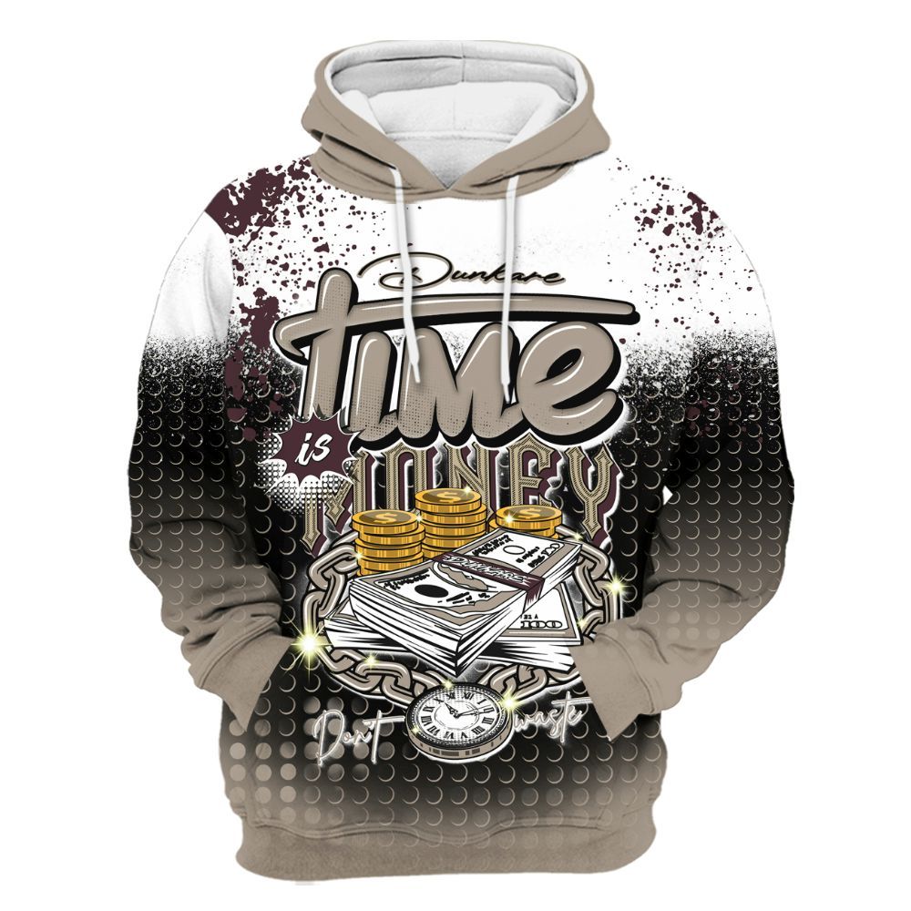 Hoodie To Match AMM Retro Phantom 4s - Halftone Time Is Money All Over Print