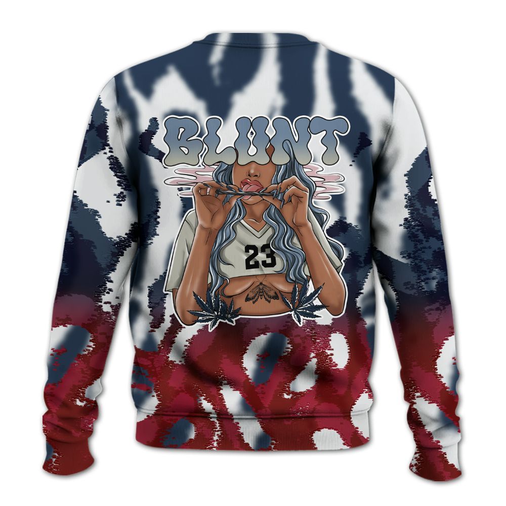 Sweatshirt To Match Navy Blue 2024 6s - Bluntz Burnz All Over Print