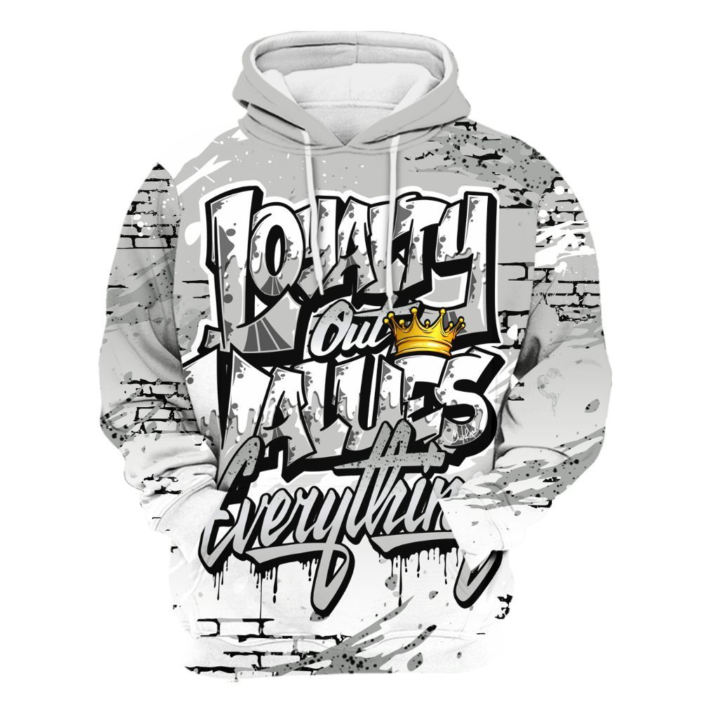 Hoodie To Match Retro White Oreo 4s - Values Of Loyalty Drip All Over Print