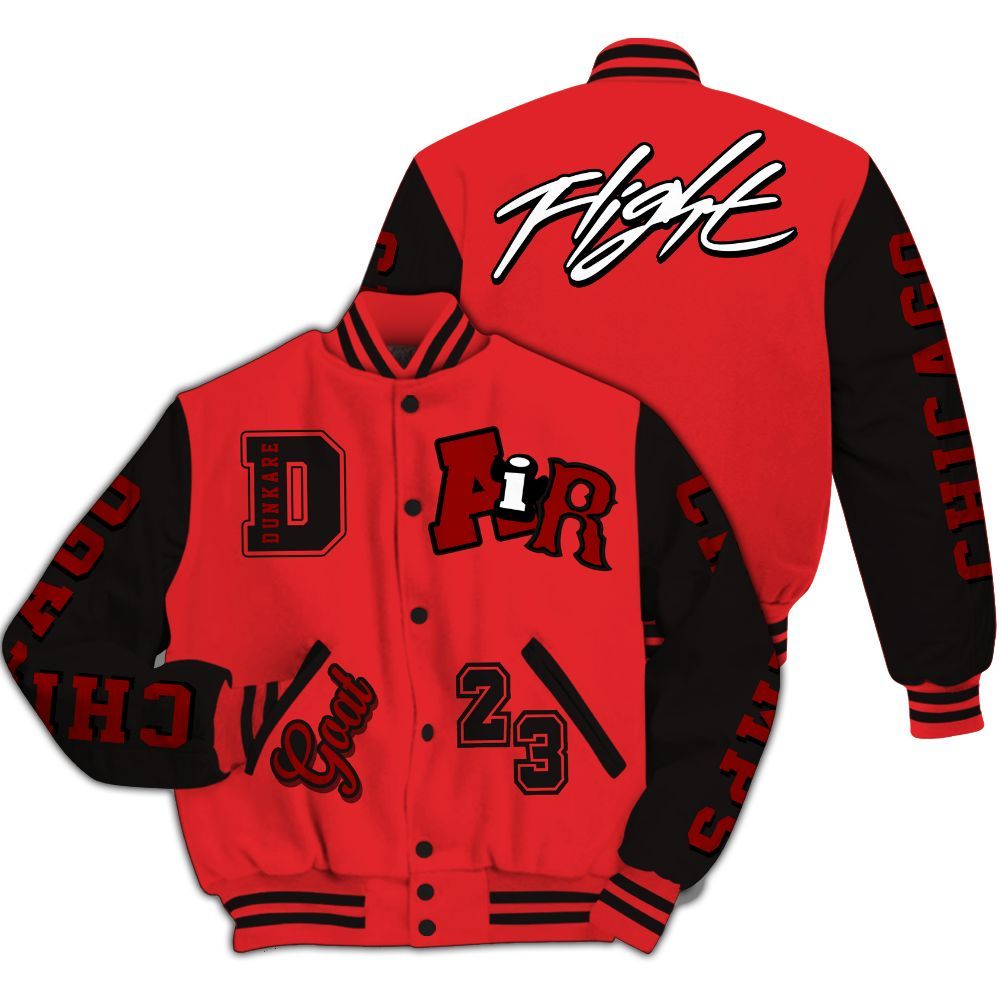 Varsity Jacket To Match Chile Red 9s - AIR Number 23 GOAT All Over Print