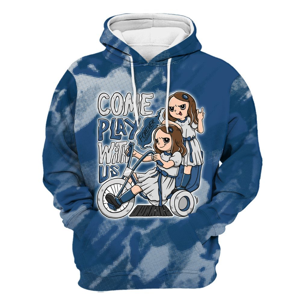 Hoodie To Match High OG Midnight Navy 1s - Come Hangout Halloween Abstract Halftone All Over Print