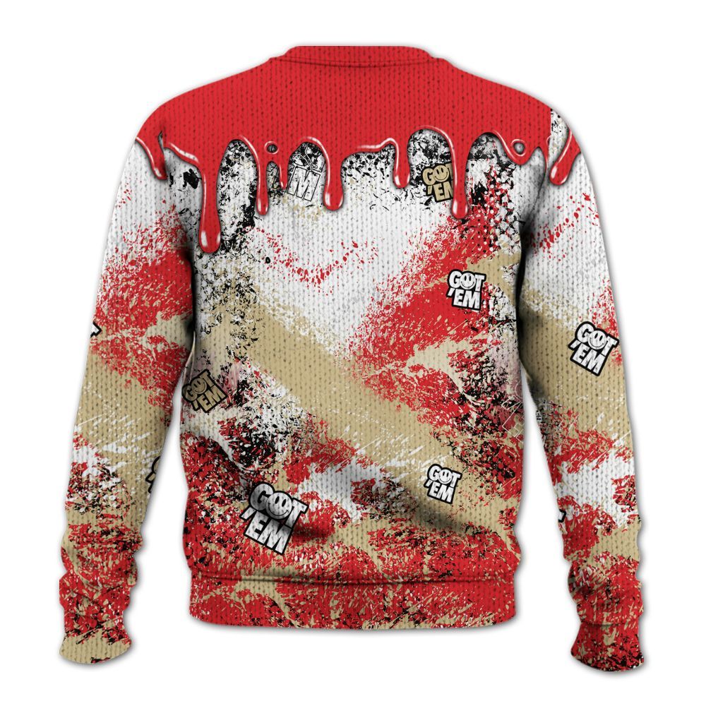 Knitted Sweater To Match Prime 93 Fire Red - Dripping 23 Drip