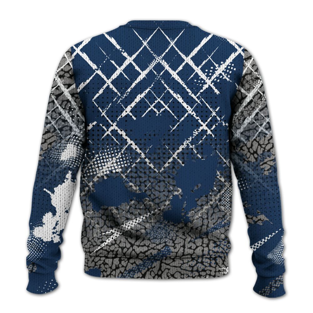 Knitted Sweater To Match SP Sport Royal 3s - Halftone Stand Business Dripping