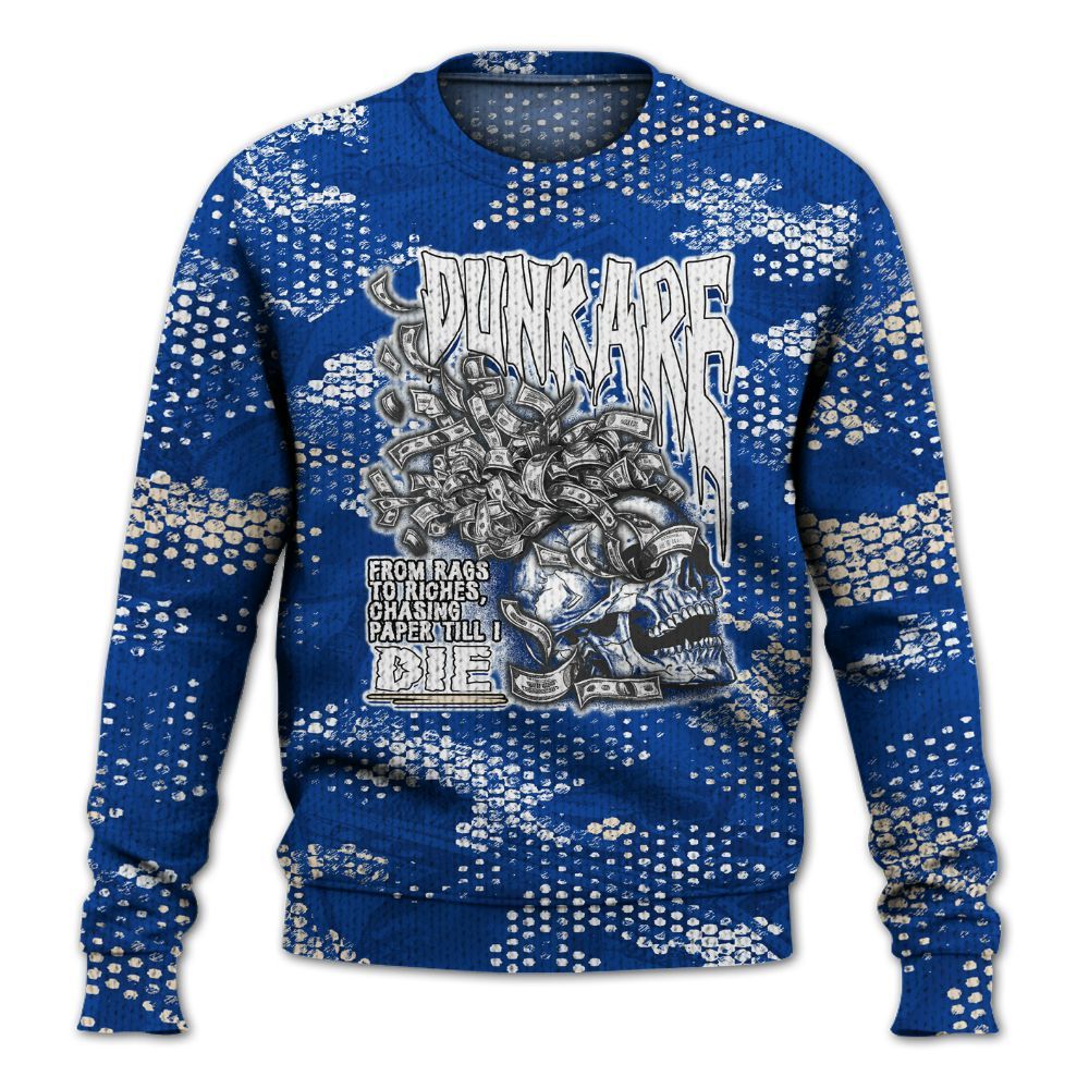 Knitted Sweater To Match Low Game Royal 1s - From Rags To Riches