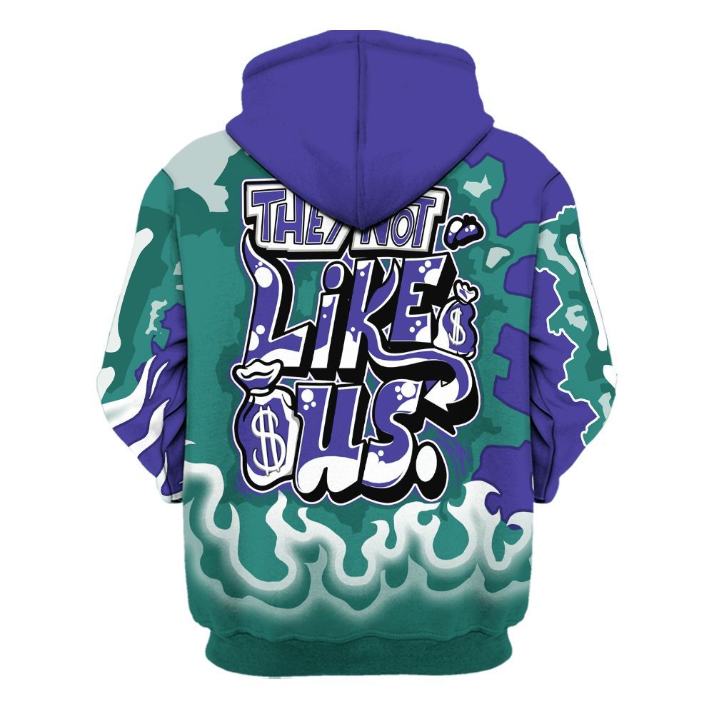 Hoodie To Match Retro Grape 5s - Dislike Us Burning Custom Name All Over Print