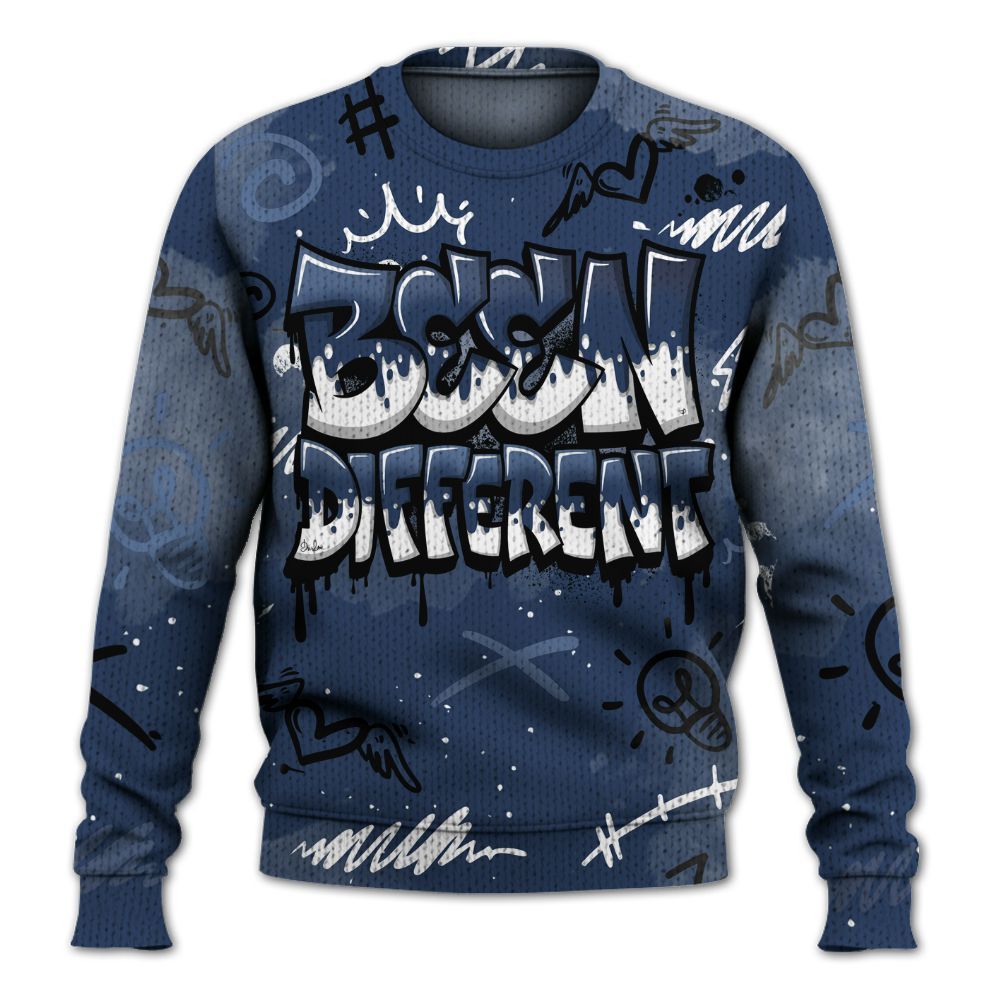 Knitted Sweater To Match Low 85 Metallic Blue 1s - Drip Been Di2ferent