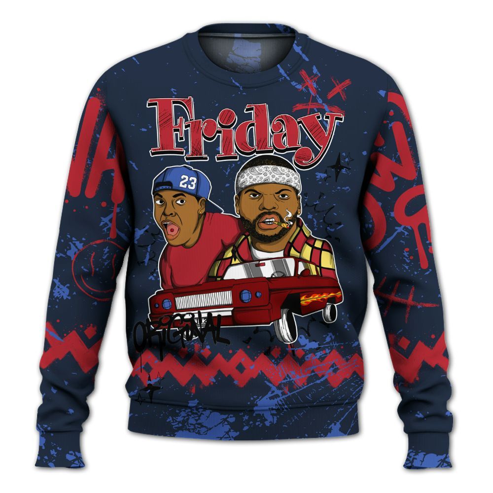 Sweatshirt To Match Dunk Low COJP What The 2024 - Friday Sneaker Crayon All Over Print