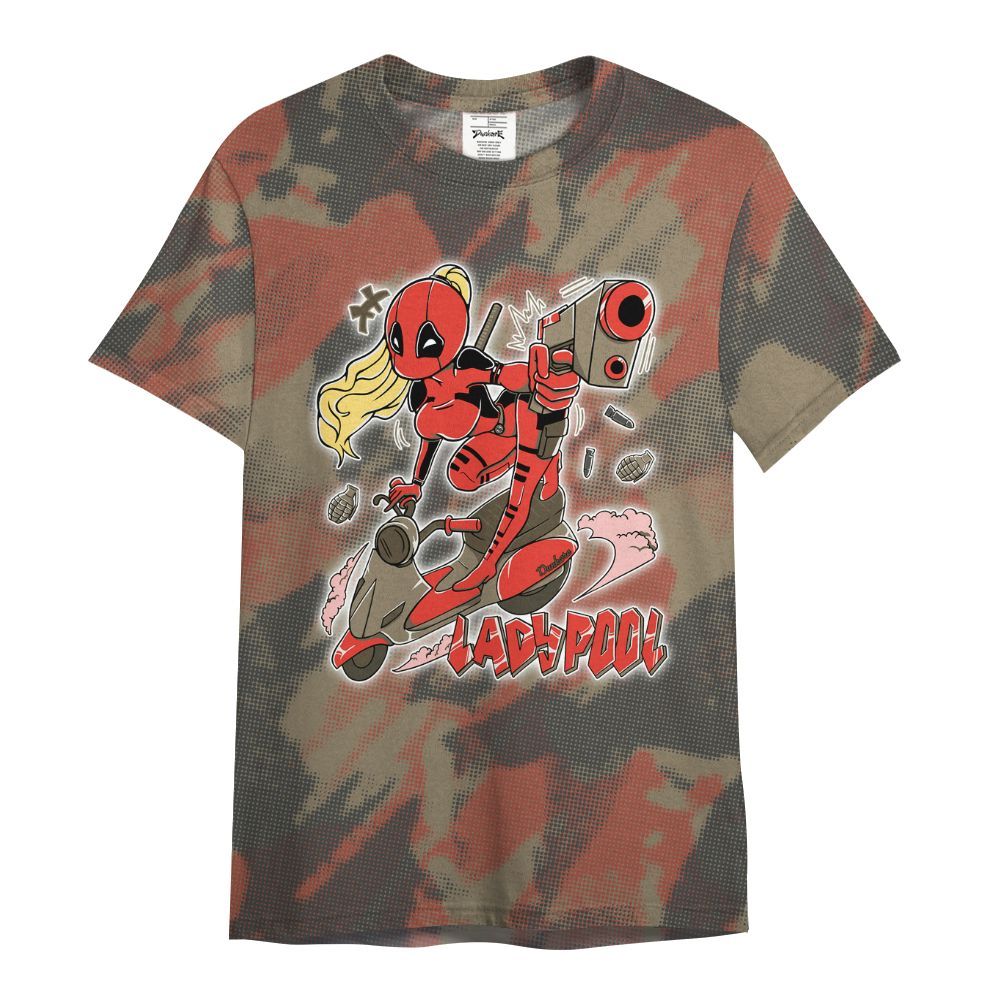 Shirt To Match Olive 9s - Lady Pool Cartoon Abstract Halftone All Over Print