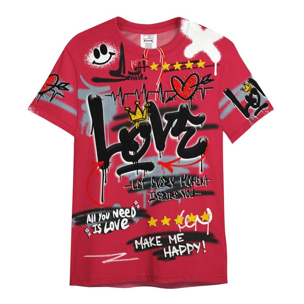 Shirt To Match Retro Infrared Salesman 6s - Happy Love Beats Graffiti Streetwear All Over Print