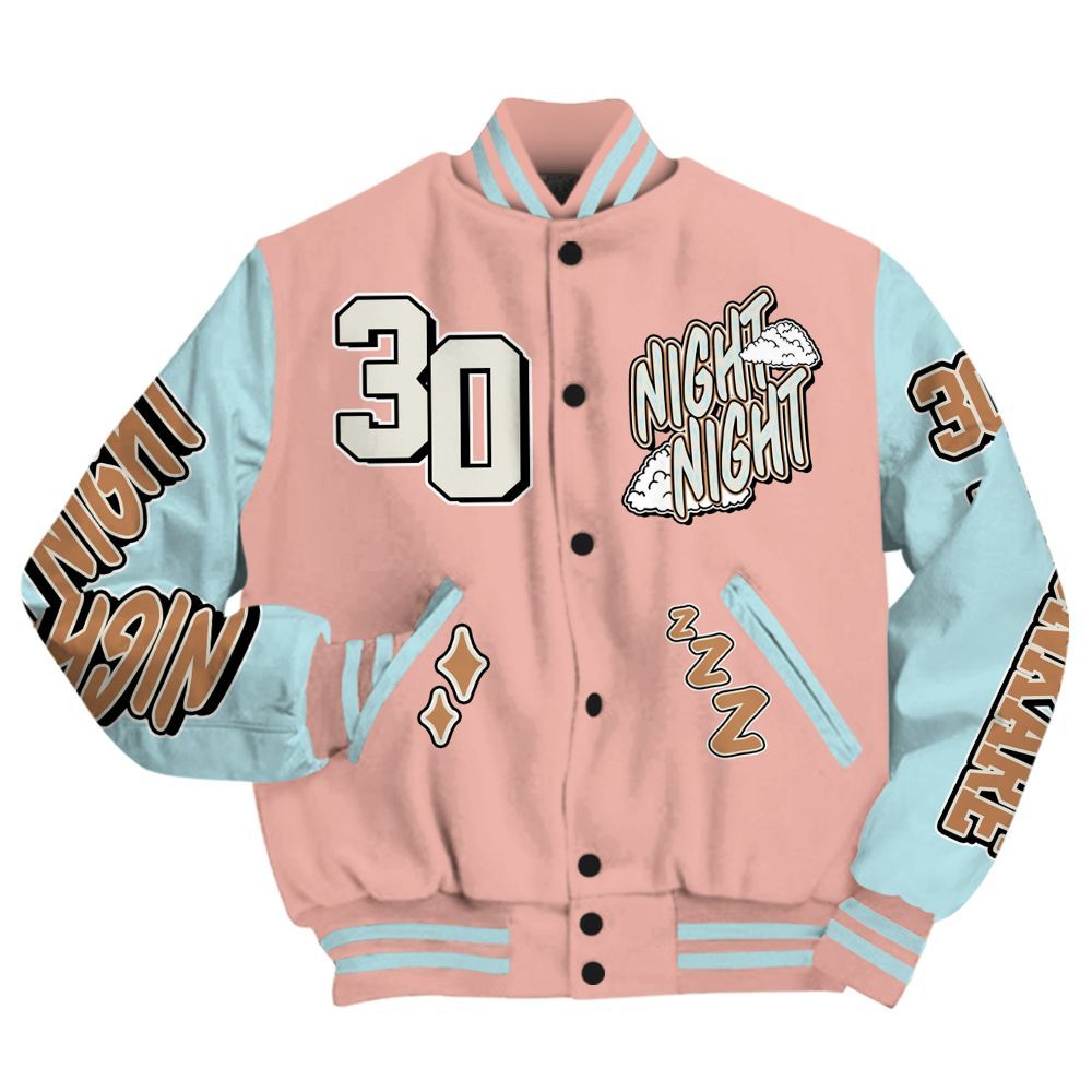 Varsity Jacket To Match Dunk Low Glacier Arctic - Seeya Skeleton All Over Print