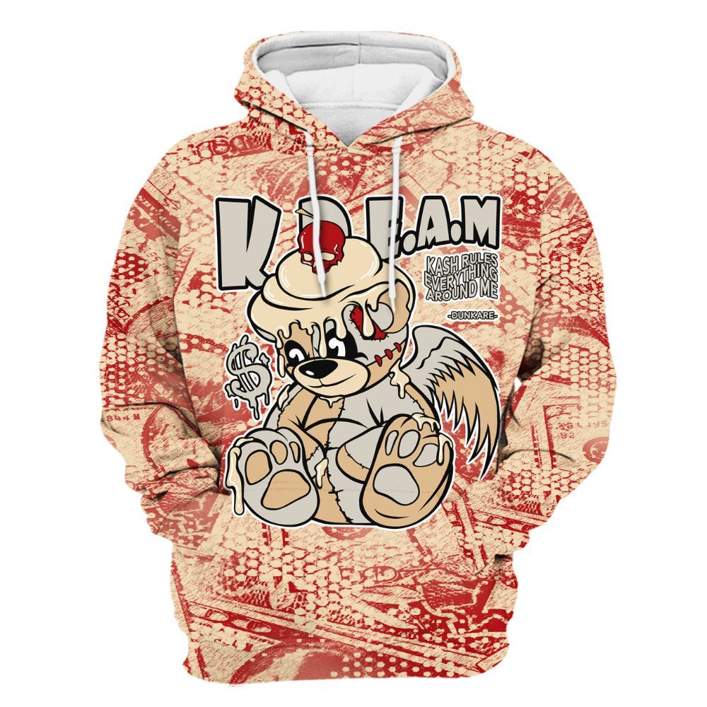 Hoodie To Match Dunk Low Strawberry Waffle - Loot Bear All Over Print