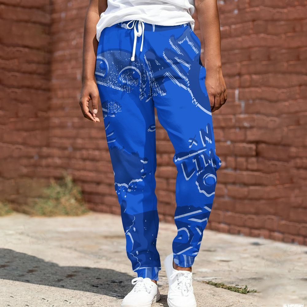 Sweatpant To Match Air Foamposite One Royal - Monogram Graffiti All Over Print