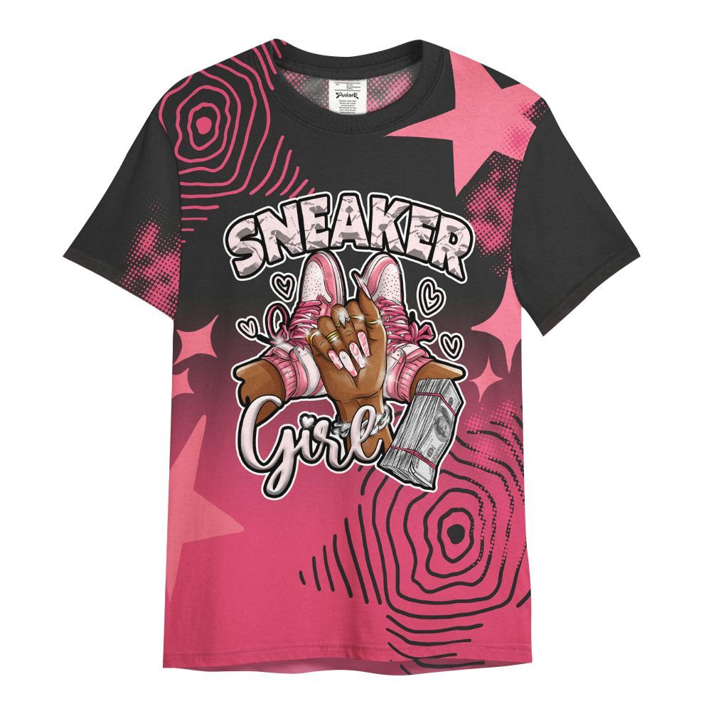 Shirt To Match A'One Hyper Pink - Sneakerz Girlz Unique Starz All Over Print