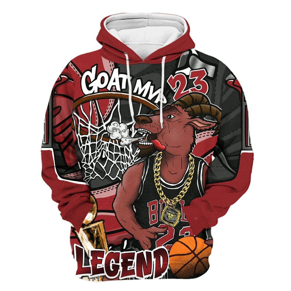 Hoodie To Match Alternate Flu Game 12s - 23 Goat JD All Over Print