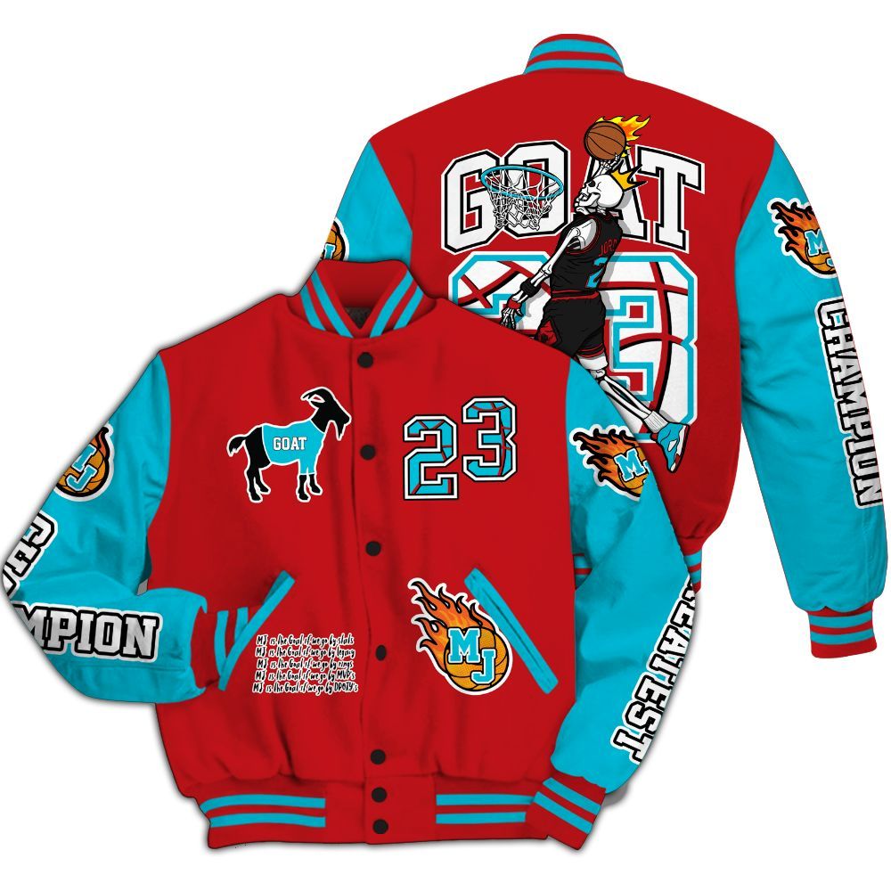 Varsity Jacket To Match Dunk Low Fruity Pebbles - 23 G.0.A.T Jump Up Basketball All Over Print