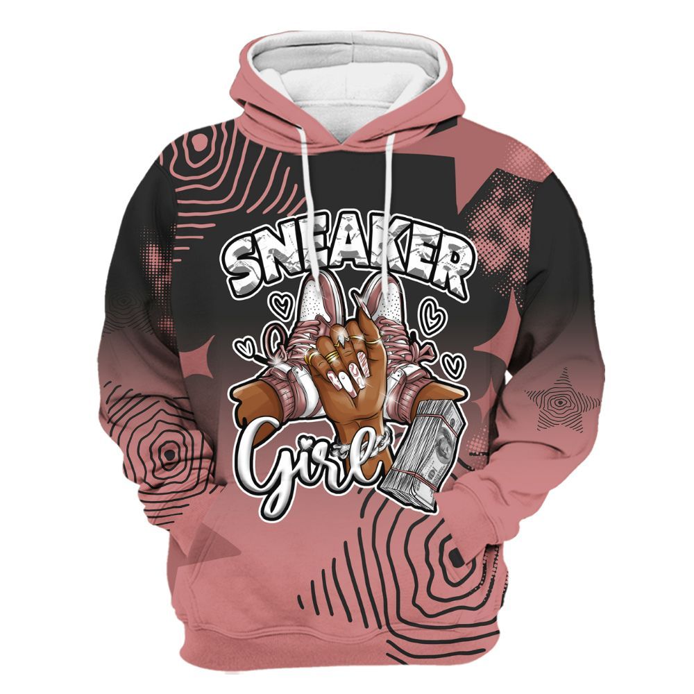 Hoodie To Match Low OG Rust Pink 1s - Sneakerz Girlz Unique Starz All Over Print