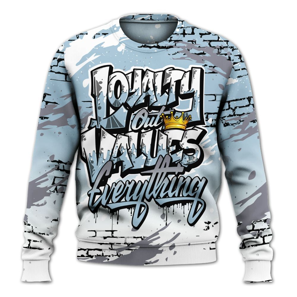 Sweatshirt To Match Chambray 7s - Values Of Loyalty Drip All Over Print
