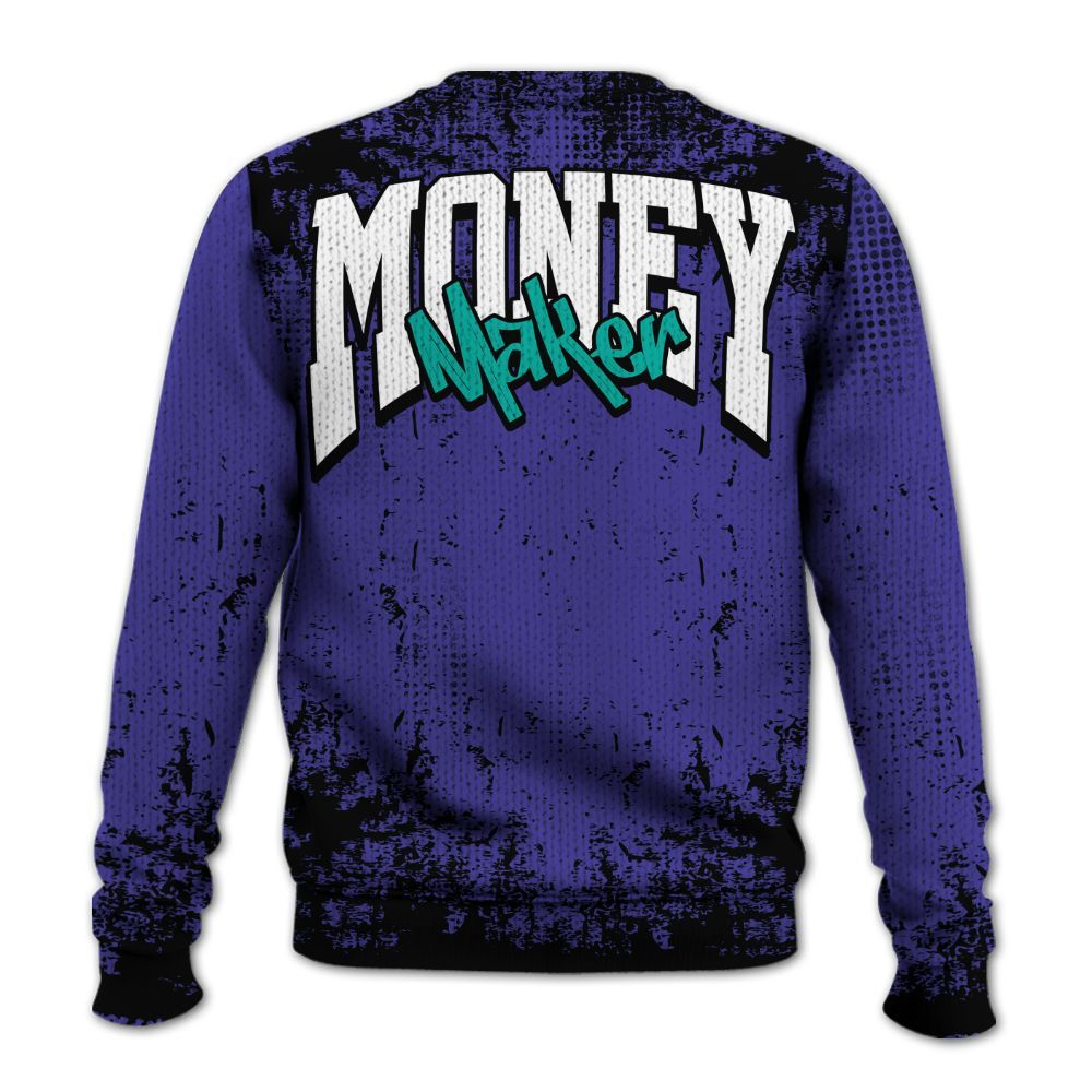 Sweater To Match Retro Grape 5s - Move In Silence Money Retro Graphic