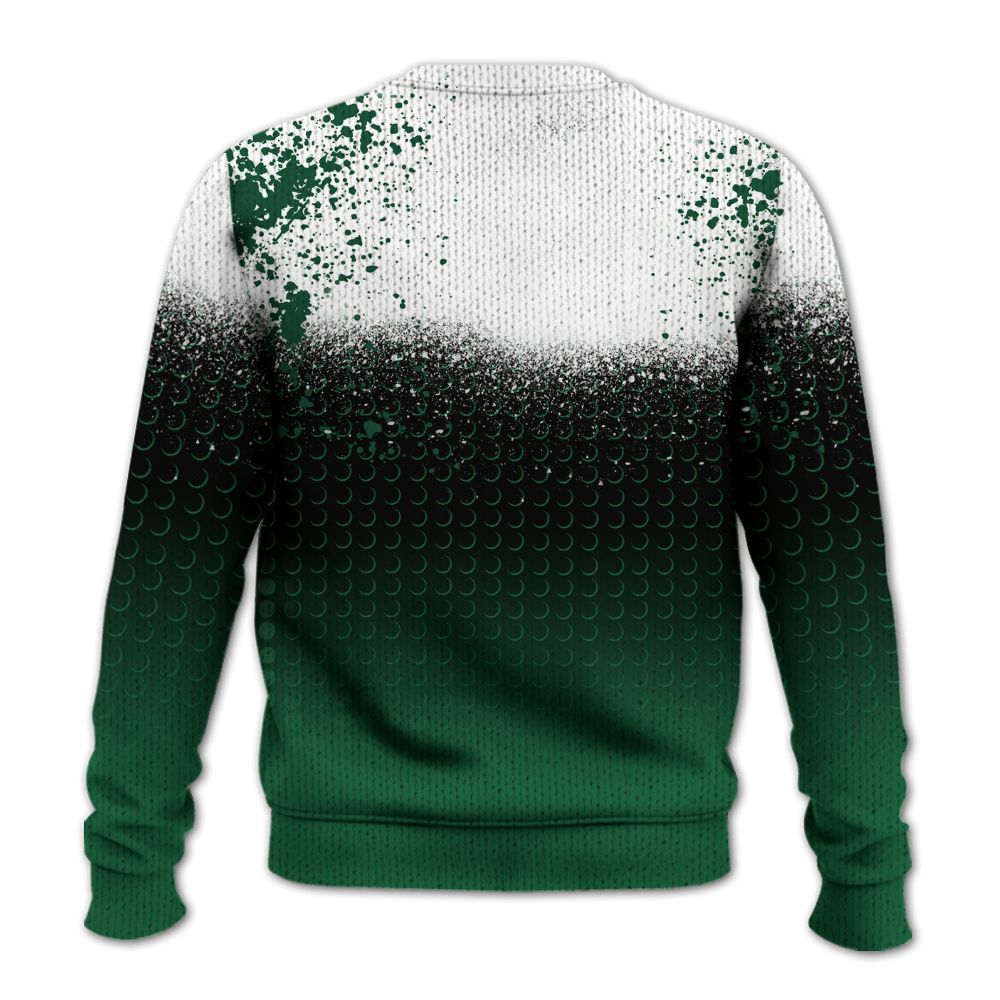 Knitted Sweater To Match High Gorge Green 1s - Halftone Time Is Money
