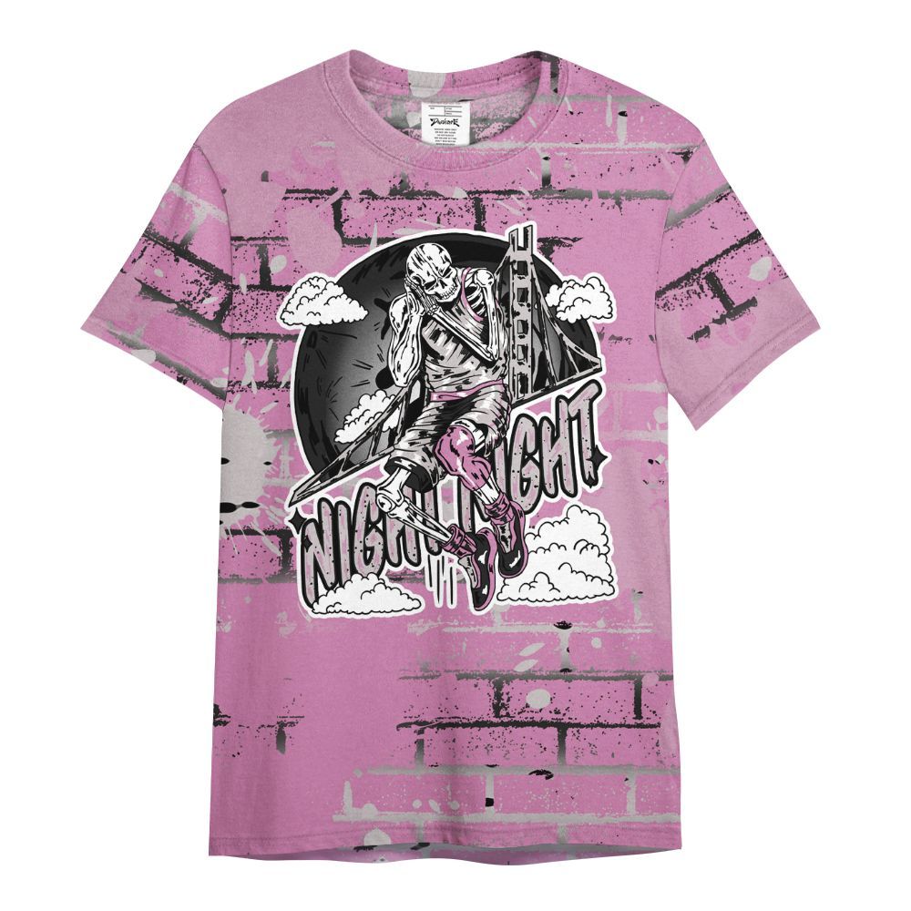 Shirt To Match Neutral Grey Black White Orchid 4s - Seeya Skeleton Brick All Over Print