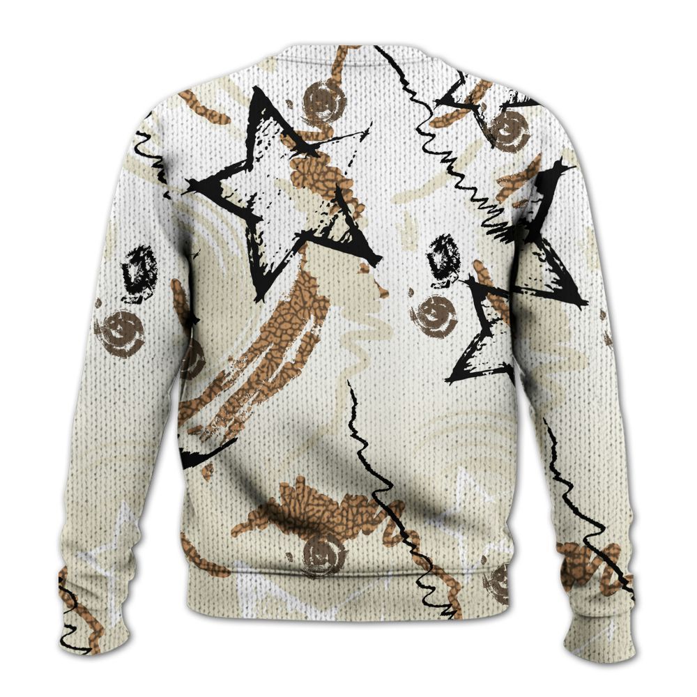 Knitted Sweater To Match Orewood Brown 3s - Grind Shine Later Drip