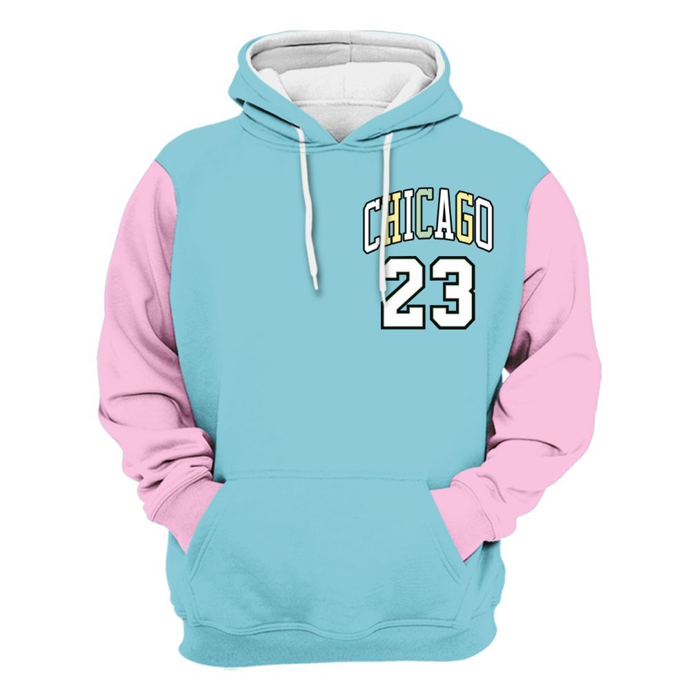Hoodie To Match SB Dunk Low Visty Varsity Jacket, Custom Name Chicago 23 All Over Print