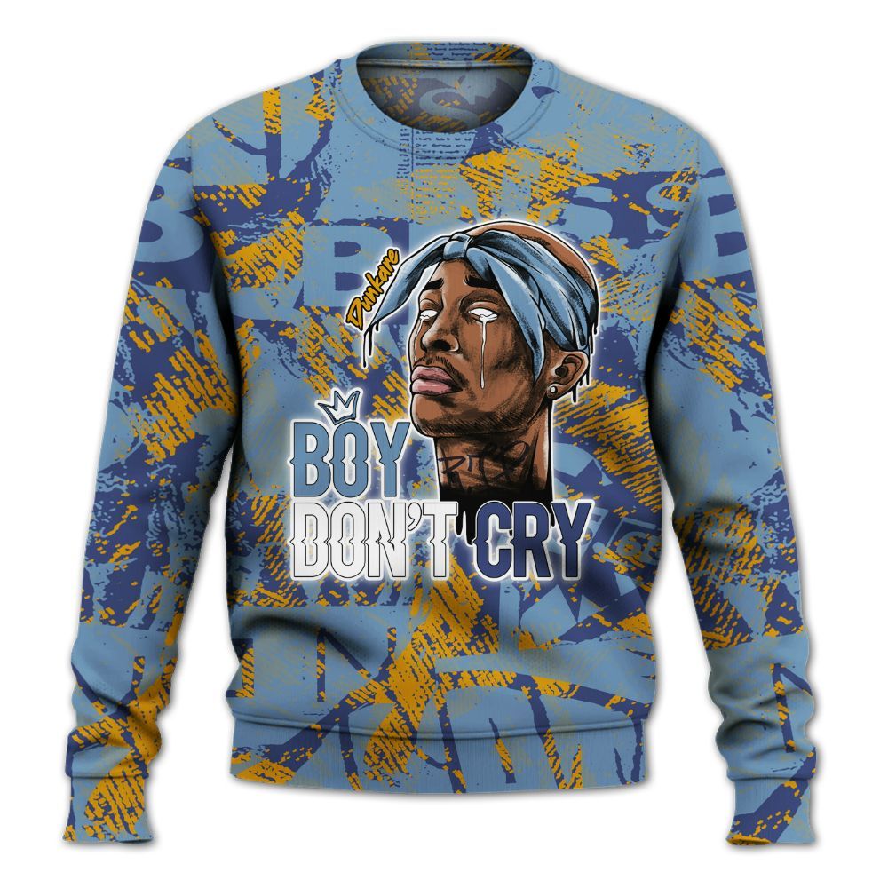 Sweatshirt To Match High OG First In Flight 1s - Boiz Ain't Cry Unique Abstract All Over Print