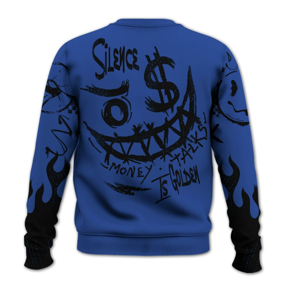 Sweatshirt To Match Retro Hyper Royal 13s - Mouth Burning Street Style All Over Print